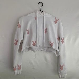 Missguided Playboy Cropped Sweatshirt